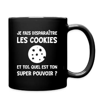 Humour Cookies Pâtisserie Gourmandise - Mug uni - noir - Droite