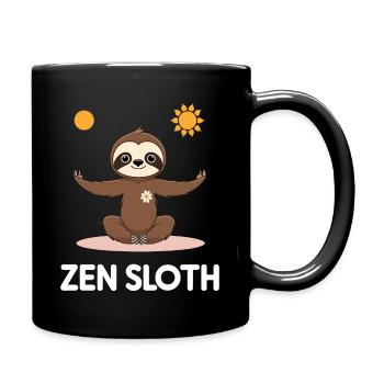 Zen Sloth - Conception de paresseux détendu - Mug uni - noir - Droite