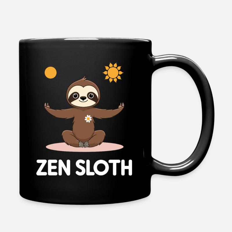 Zen Sloth - Conception de paresseux détendu - Mug uni - noir