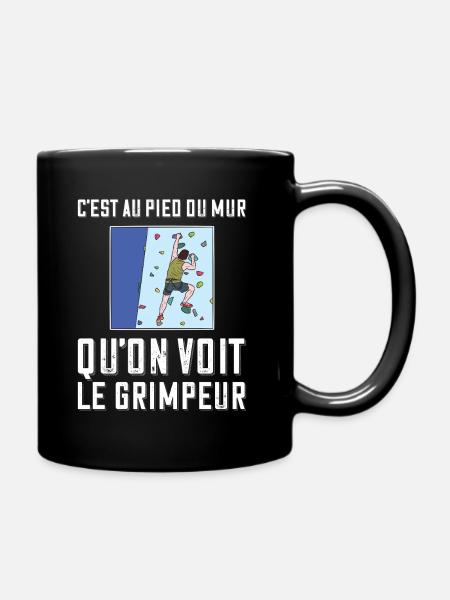 Humour Escalade Grimpeur Passion Entraînement - Mug uni - noir