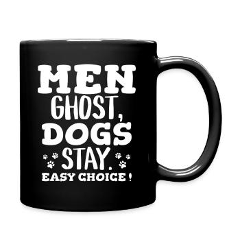 Single Woman Quote Humor Dog - Full Colour Mug - black - Right