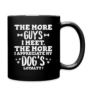 Single Woman Quote Humor Dog - Full Colour Mug - black - Right