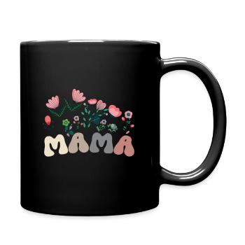 Die beste Mutter der Welt - Tasse einfarbig - Schwarz - Rechts
