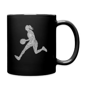 Basketball Player Basketball Player Fingerprint - Full Colour Mug - black - Right