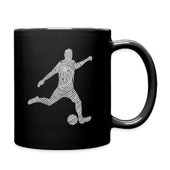 Footballer Fingerprint Soccer Soccer Player - Full Colour Mug - black - Right