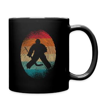 Hockey Goalie Fingerprint Hockey - Full Colour Mug - black - Right