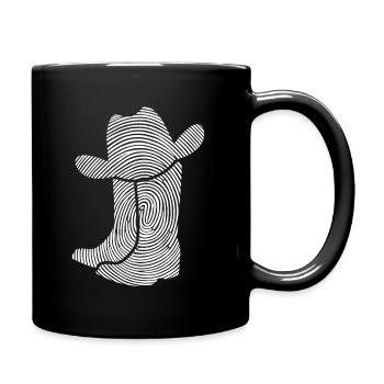 Linedance Dancer Fingerabdruck Line Dance - Tasse einfarbig - Schwarz - Rechts