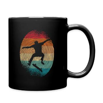 Skating Skateboard Skateboarder Fingerprint Skate - Full Colour Mug - black - Right