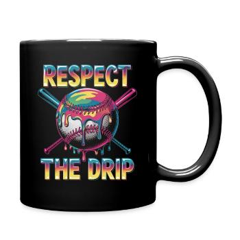 Humor Baseballspieler - Tasse einfarbig - Schwarz - Rechts