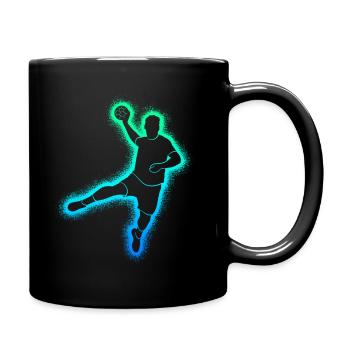 Handballspieler Kinder Handballer Herren Handball - Tasse einfarbig - Schwarz - Rechts