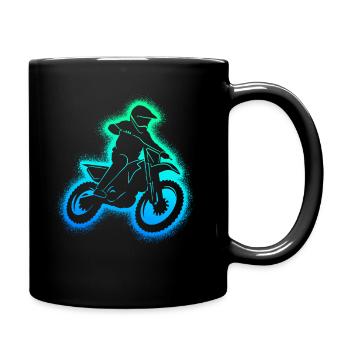 Dirt Bike Moto Dirt Bike Garçons Motocross - Mug uni - noir - Droite