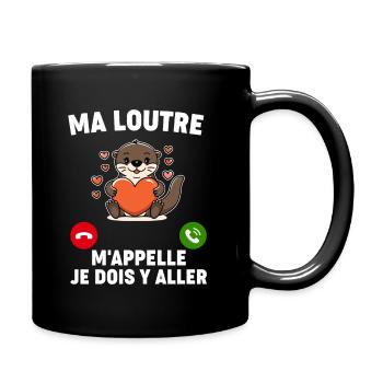Humour Loutre M'Appelle Animal Surnom - Mug uni - noir - Droite
