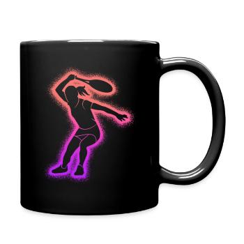 Joueur de tennis Femmes Filles Tennis Enfants - Mug uni - noir - Droite