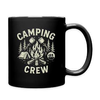 Camping Crew Funny Gift for Camping Lovers - Full Colour Mug - black - Right