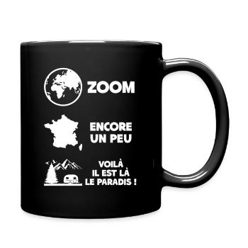 Humour Camping Coin Paradis - Mug uni - noir - Droite