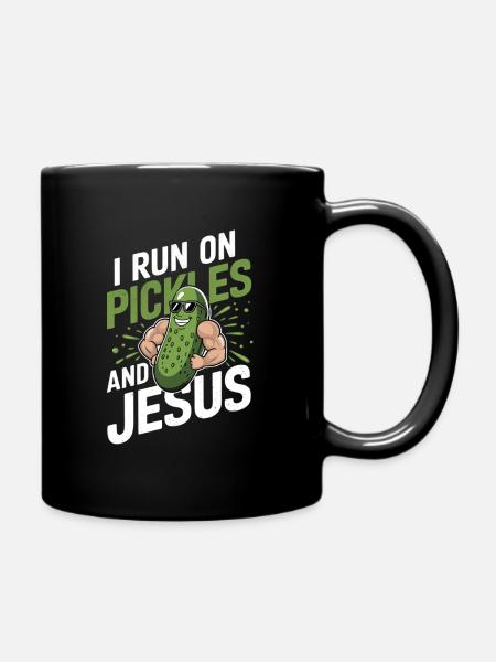 Gurke Jesus Glaube Christ - Tasse einfarbig - Schwarz