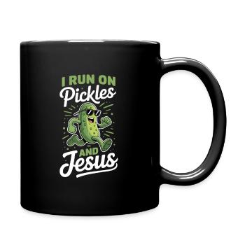 Cucumber Jesus Faith Christian - Full Colour Mug - black - Right