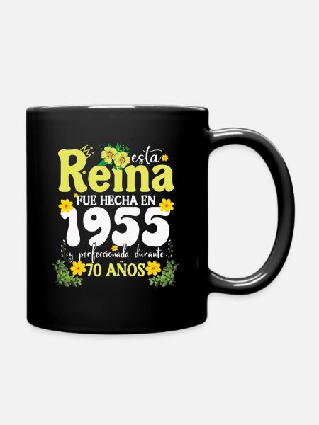 70 Jahre Geburtstagsgeschenk Frau aus dem Jahr 1955 - Tasse einfarbig - Schwarz