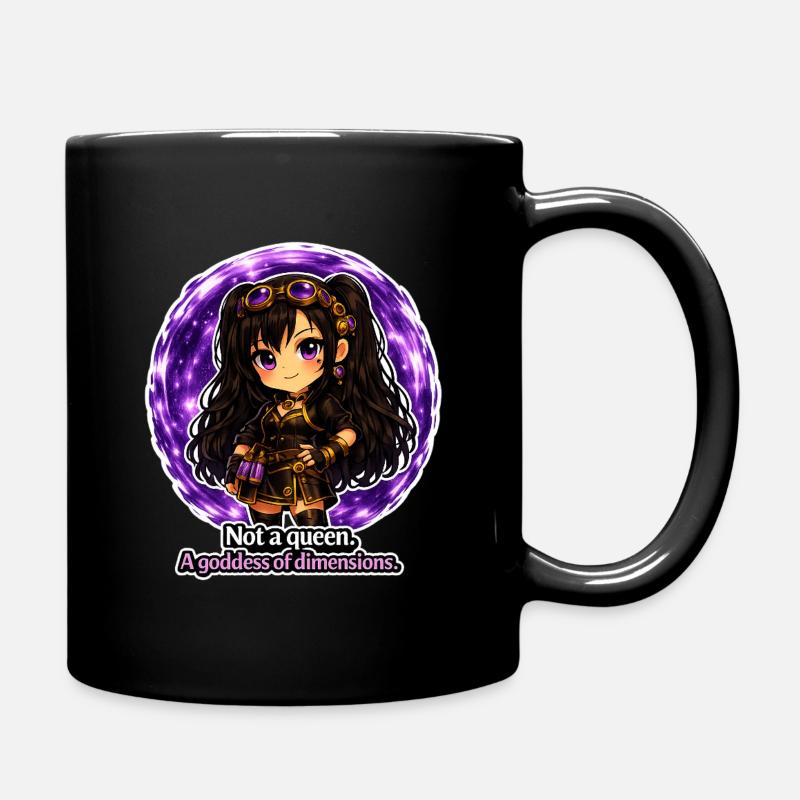 Goddess of Dimensions Luna – Steampunk Chibi - Full Colour Mug - black