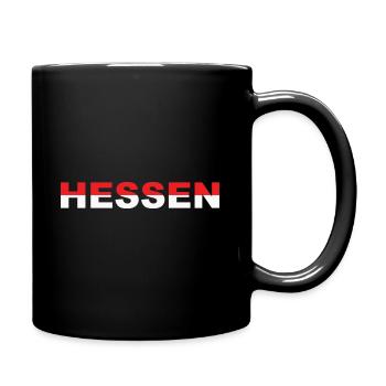 Hessen flag word HE - Full Colour Mug - black - Right