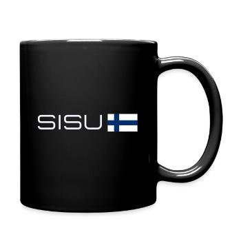 Sisu, Ausdauer, Beharrlichkeit, Liebe, Leben, groß - Tasse einfarbig - Schwarz - Rechts