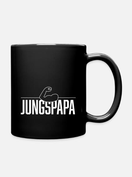 Jungspapa Power - Tasse einfarbig - Schwarz
