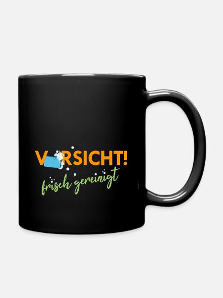 frisch gereinigt - Tasse einfarbig - Schwarz