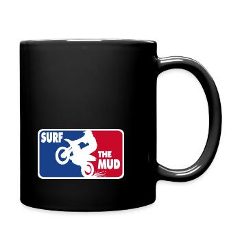 Surf the Mud - for bikers - Tasse einfarbig - Schwarz - Rechts