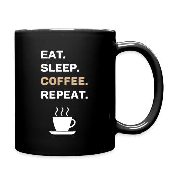 Café disant drôle tasse de café caféine - Mug uni - noir - Droite