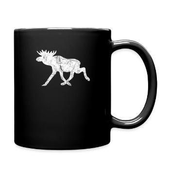 Elch - Tasse einfarbig - Schwarz - Rechts