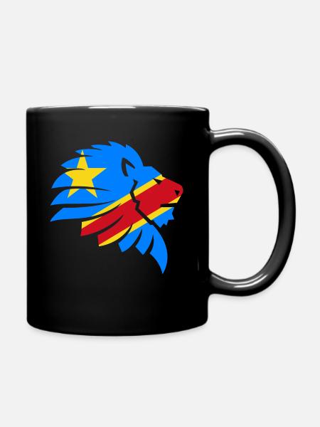 Congo Zaïre Kongu Congo Congo Drapeau Drapeau Cadeau De Lion - Mug uni - noir