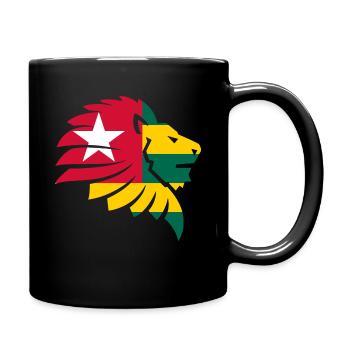Togo Flag Africa Cabrais Kabure Ewe Gift - Full Colour Mug - black - Right