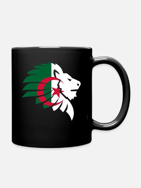 Algérie drapeau lion Algérie الجزائر cadeau - Mug uni - noir