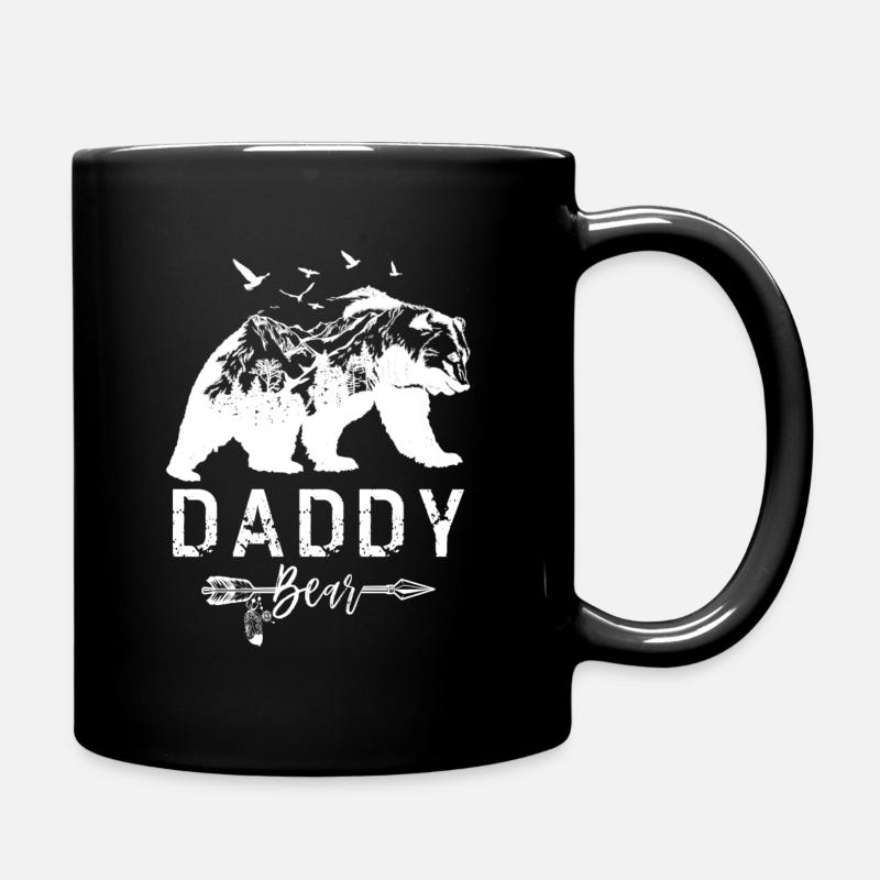 Papa Bär - Tasse einfarbig - Schwarz