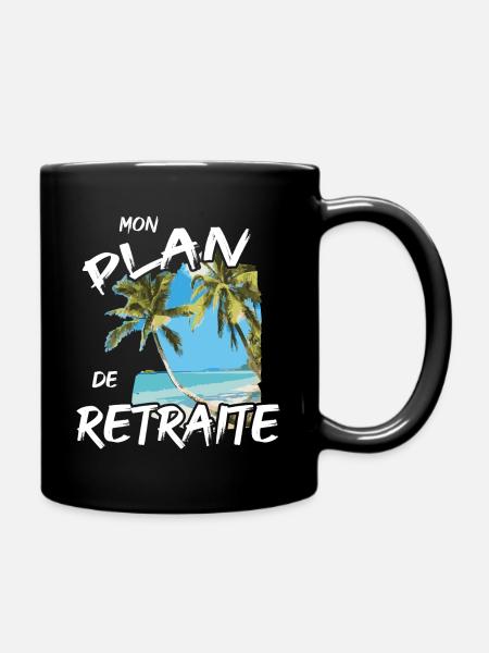 retraité retraitée mon plan de retraite - Mug uni - noir