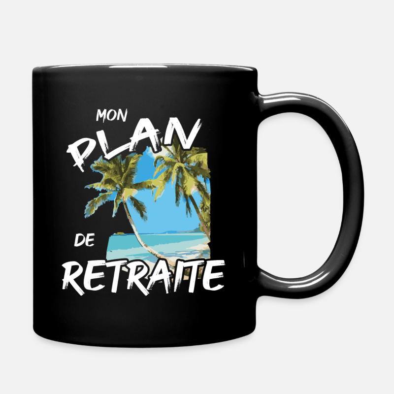 retraité retraitée mon plan de retraite - Mug uni - noir