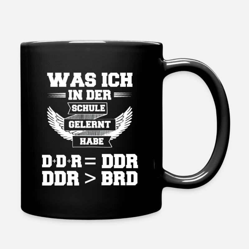 DDR Ostdeutschland im Osten Ossi - Tasse einfarbig - Schwarz