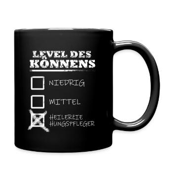 Level des Könnens Heilerziehungspfleger Geschenk - Tasse einfarbig - Schwarz - Rechts