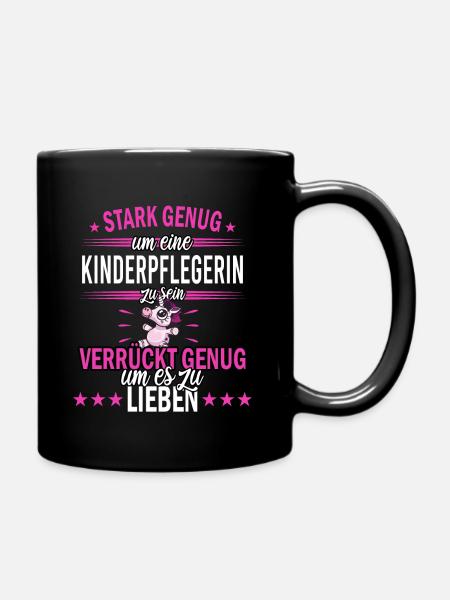 Kinderpflegerin Kinderpflege Kita Beruf Spruch - Tasse einfarbig - Schwarz