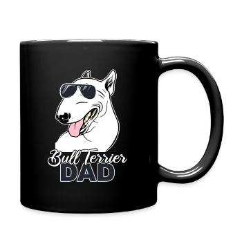 Bull Terrier Dad Terrier Dog Dog Fighting Dog - Full Colour Mug - black - Right