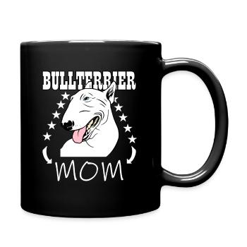 Bull Terrier Mom Bull terrier dog dog - Full Colour Mug - black - Right