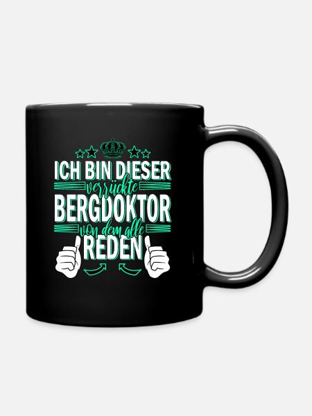 Bergdoktor Alpen Ski piste Schweiz Skiurlaub Berg - Tasse einfarbig - Schwarz