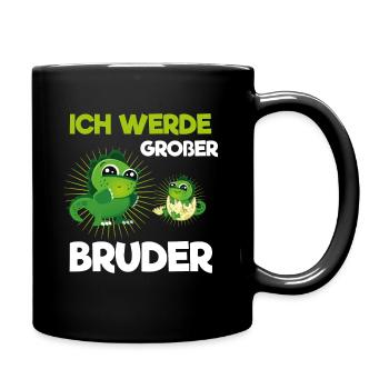 Großer Bruder - Tasse einfarbig - Schwarz - Rechts