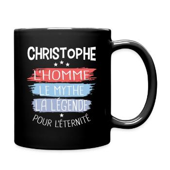 Christophe l'homme le mythe la légende - Mug uni - noir - Droite