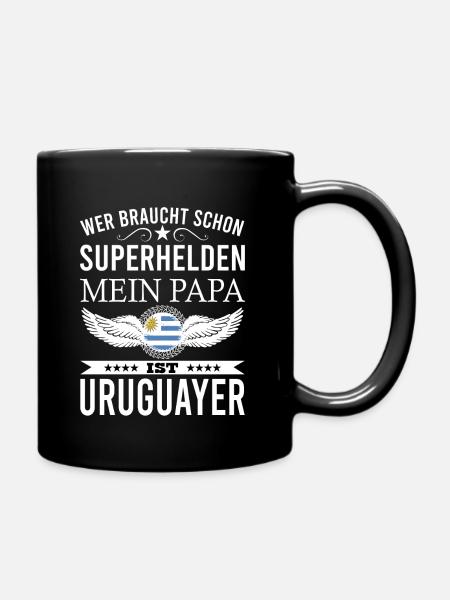 Uruguay Uruguayer Papa Vater - Tasse einfarbig - Schwarz