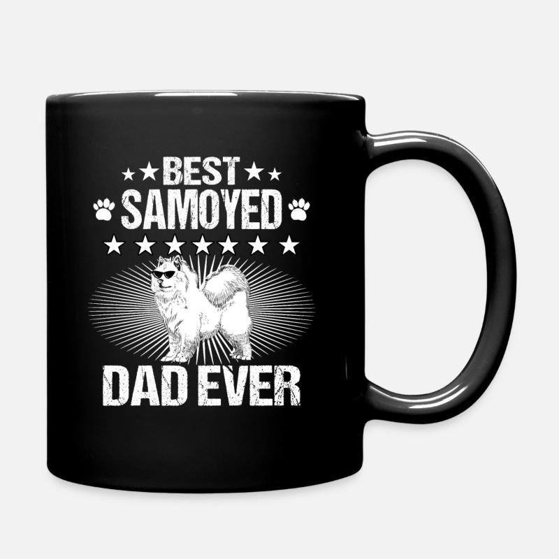 Samojede Samojeden papa père chien chiens - Mug uni - noir