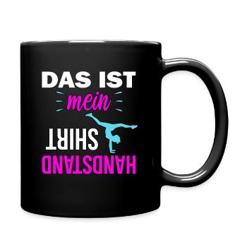 Handstand Mädchen Akrobatik - Tasse einfarbig - Schwarz - Rechts