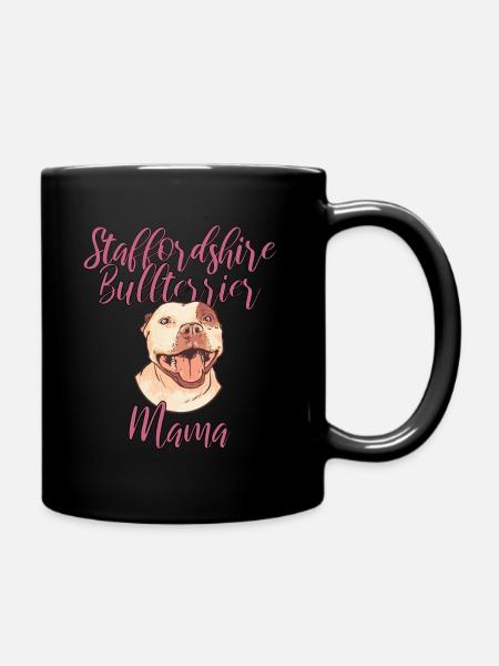 Staffordshire Bullterrier - Tasse einfarbig - Schwarz