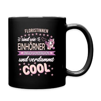 Floristin Floristik Beruf - Tasse einfarbig - Schwarz - Rechts