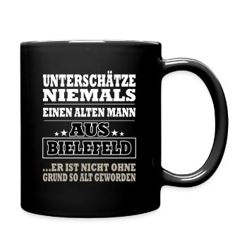 Alter Mann aus Bielefeld Bielefelder - Tasse einfarbig - Schwarz - Rechts